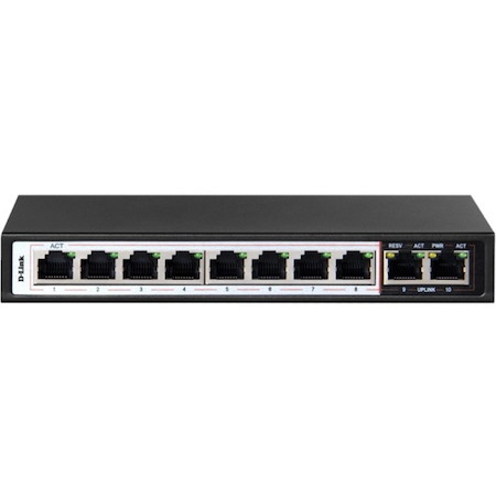 D-Link DES-F1010P-E 10 Ports Ethernet Switch - Fast Ethernet - 10/100Base-T
