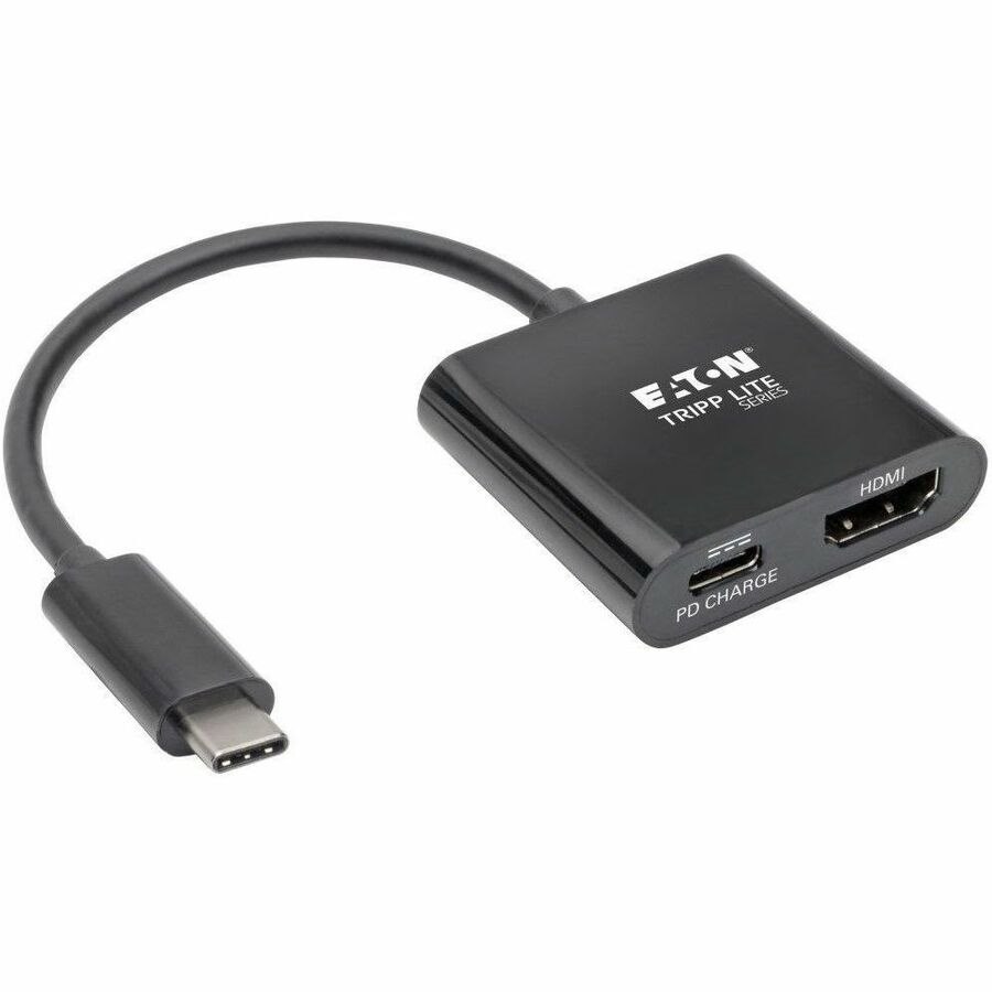 Eaton Tripp Lite Series USB-C to HDMI Adapter with PD Charging, HDCP, Black