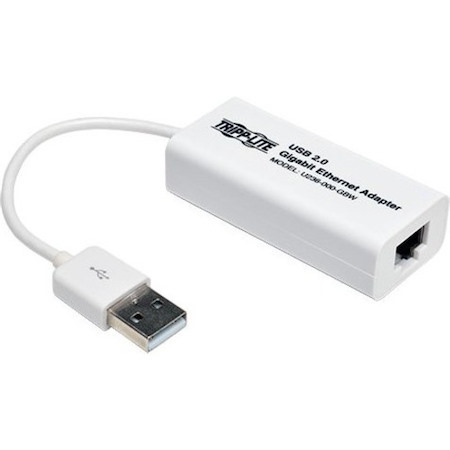 Tripp Lite by Eaton USB 2.0 to Gigabit Ethernet NIC Network Adapter, 10/100/1000 Mbps, White