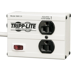 Tripp Lite by Eaton Isobar 2-Outlet Surge Protector 6 ft. Cord with Right-Angle Plug 1410 Joules Metal Housing
