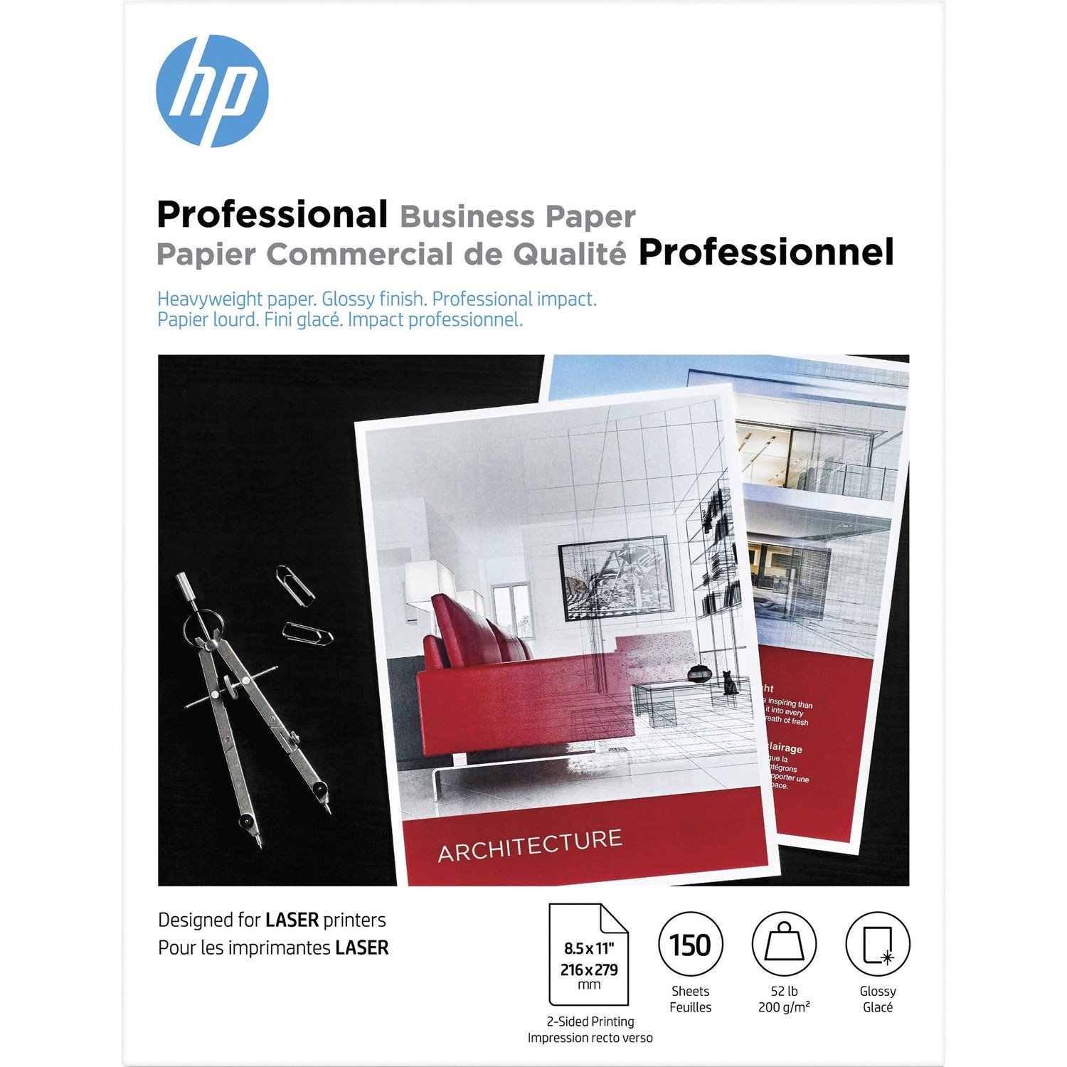 HP Glossy Brochure Paper - White