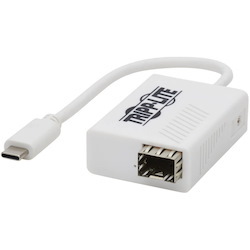 Tripp Lite by Eaton USB-C 3.2 Gen 1 to Fiber Optic Gigabit Ethernet Adapter, Open SFP Port for Singlemode/Multimode, 1310 nm, LC