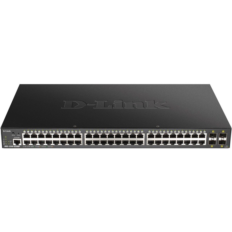 D-Link DGS-1250 DGS-1250-52XMP 52 Ports Manageable Ethernet Switch - Gigabit Ethernet - 1000Base-T