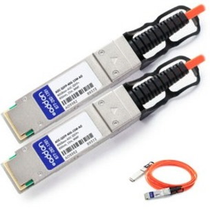 AddOn Dell Compatible TAA Compliant 40GBase-AOC QSFP+ to QSFP+ Direct Attach Cable (850nm, MMF, 15m)