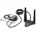 StarTech.com Wi-Fi 6E PCIe Network Card, Bluetooth 5.3, Magnetic Antenna Base, Tri-Band 802.11ax, AX5400 WiFi NIC, Windows/Linux