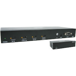 Tripp Lite by Eaton 4-Port Presentation Switch Kit 4K 60 Hz (4:4:4) HDMI DP USB-C and VGA to HDMI over Cat6 Extender 125 ft. TAA