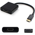 5PK HP QK108AV Compatible DisplayPort 1.2 Male to HDMI 1.3 Female Black Adapters Which Requires DP++ For Resolution Up to 2560x1600 (WQXGA)