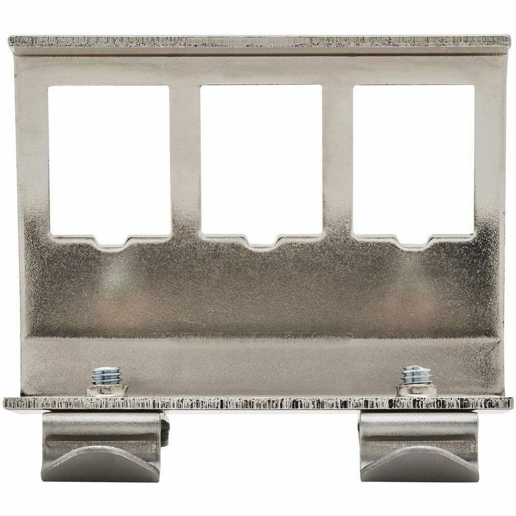 Eaton Tripp Lite Series 3-Port Metal DIN-Rail Mounting Module for Snap-In Keystone Jacks and Couplers, Silver, TAA