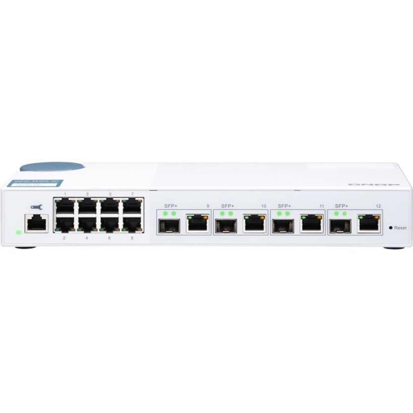 QNAP QSW-M408-4C 8 Ports Manageable Ethernet Switch - Gigabit Ethernet, 10 Gigabit Ethernet - 10/100/1000Base-T, 10GBase-T, 10GBase-X