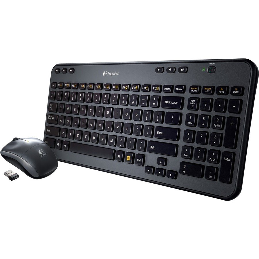 Logitech MK360 Full-size Wireless Scissor Keyboard and Mouse - Black