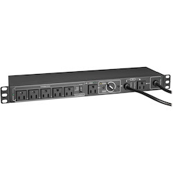 Tripp Lite by Eaton 100-125V 12A Single-Phase Hot-Swap PDU with Manual Bypass - 6 NEMA 5-15R Outlets, 2 5-15P Inputs, 1U Rack/Wall
