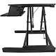 StarTech.com Sit Stand Desk Converter - Keyboard Tray - Height Adjustable Ergonomic Desktop/Tabletop Standing Desk - Large 35"x21" Surface
