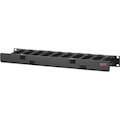 AR8602A APC NetShelter Cable Management, Horizontal Cable Manager, 1U, Single Side with Cover, Black, 483 x 44 x 110 mm