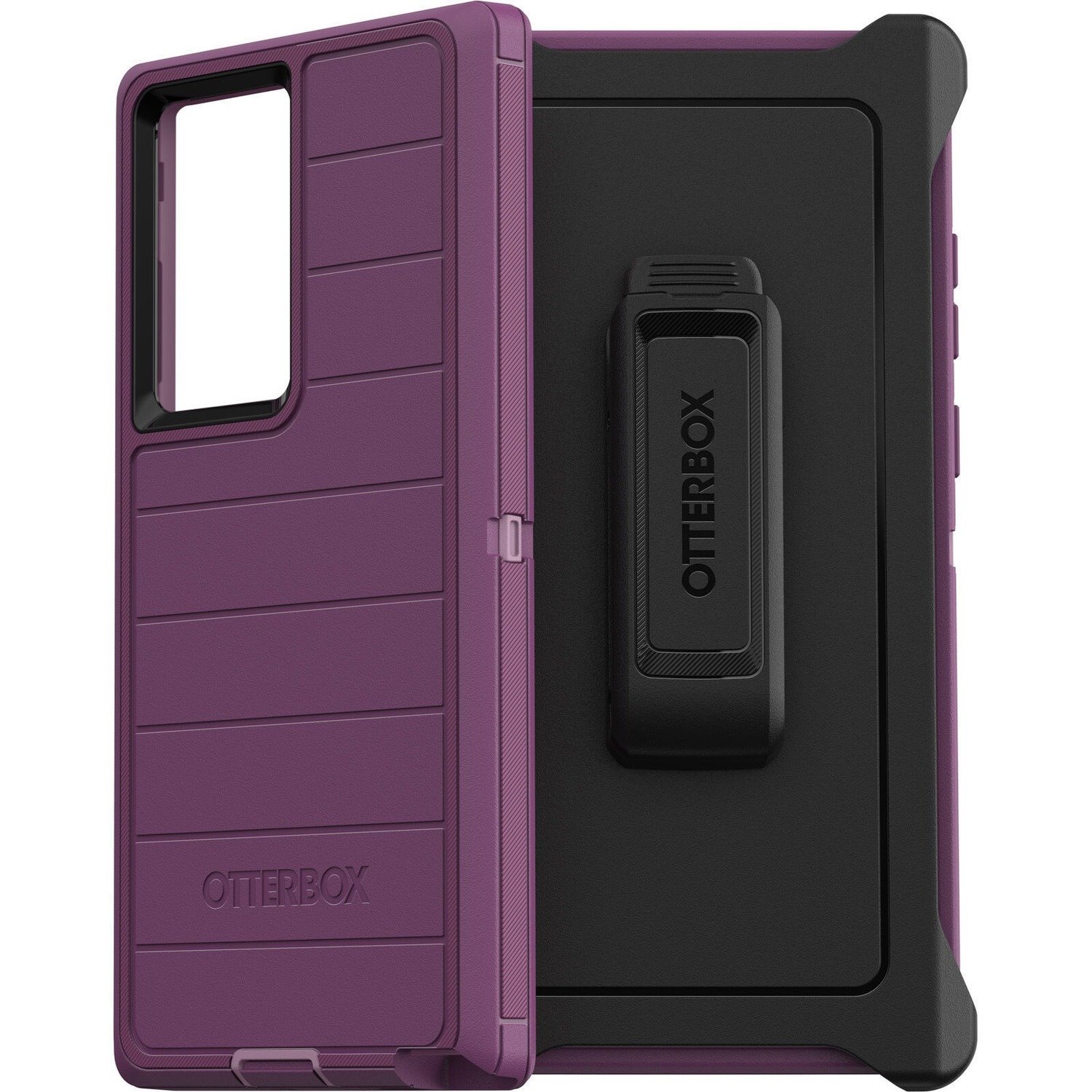 OtterBox Defender Series Pro Rugged Carrying Case (Holster) Samsung Galaxy S22 Ultra Smartphone - Happy Purple