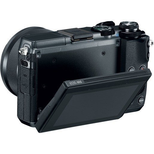 Canon EOS M6 24.2 Megapixel Mirrorless Camera with Lens - 0.59" - 1.77" - Black