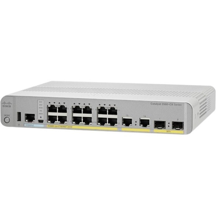 Cisco 3560-CX Switch 6 GE PoE+, 2 MultiGE PoE+, uplinks: 2 x 10G SFP+, IP Base