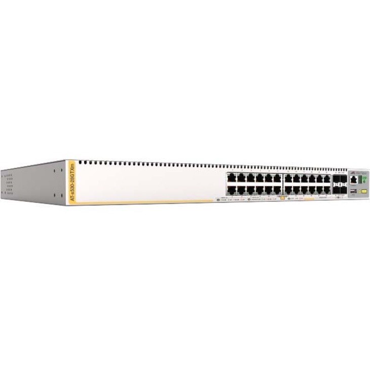 Allied Telesis x530 x530-28GTXm 24 Ports Manageable Layer 3 Switch - Gigabit Ethernet, 5 Gigabit Ethernet, 10 Gigabit Ethernet - 10GBase-X, 5GBase-T, 10/100/1000Base-T