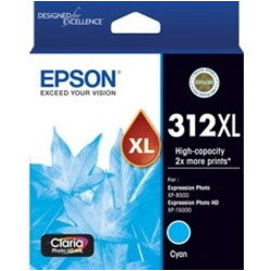 Epson Claria Photo HD 312XL Original High Yield Inkjet Ink Cartridge - Cyan - 1 Pack