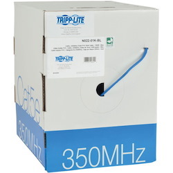 Eaton Tripp Lite Series Cat5e 350 MHz Solid Core (UTP) PVC Bulk Ethernet Cable - Blue, 1000 ft. (304.8 m), TAA