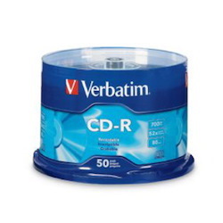 Verbatim 94691 CD Recordable Media - CD-R - 52x - 700 MB - 50 Pack Spindle