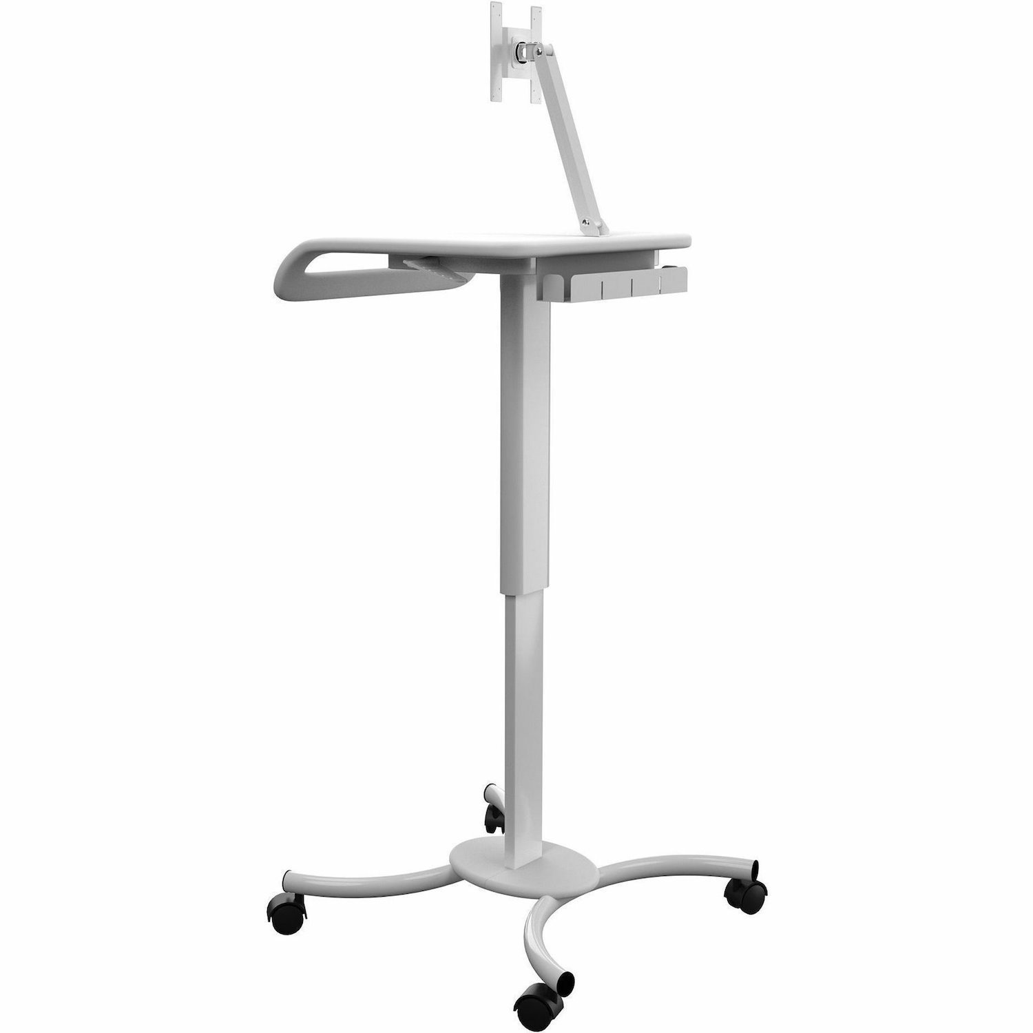 CTA Digital Height-Adjustable Rolling Medical Workstation Cart with VESA Plate