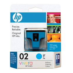 HP 2 Original Inkjet Ink Cartridge - Cyan Pack