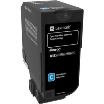 Lexmark 12K Original High Yield Laser Toner Cartridge - Cyan - 1 Pack