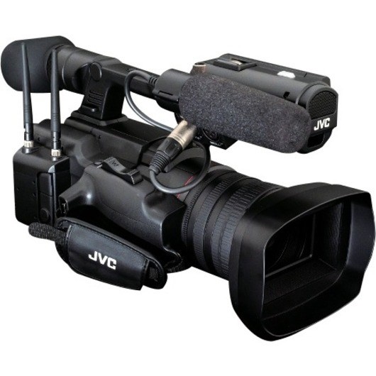 JVC Handheld 4K Connected Camcorder with Broadband Antennas & Broadcast Overlays