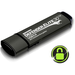 Kanguru Defender Elite30, Hardware Encrypted, Secure, SuperSpeed USB 3.0 Flash Drive, 64G