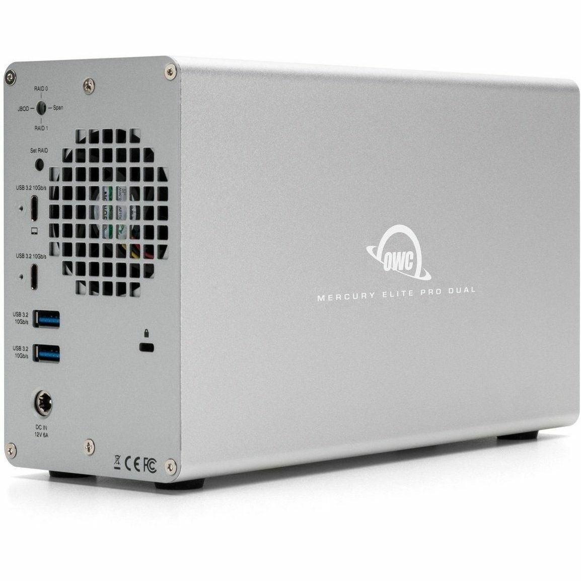 OWC Mercury Elite Pro Dual with 3-Port Hub External Storage Solution