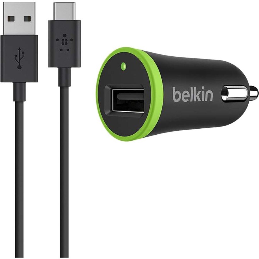 Belkin USB-C to USB-A Cable with Universal Car Charger F7U002bt06-BLK