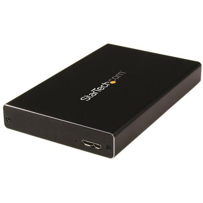 StarTech.com Drive Enclosure SATA/600 - USB 3.0 Micro-B Host Interface - UASP Support External - Black