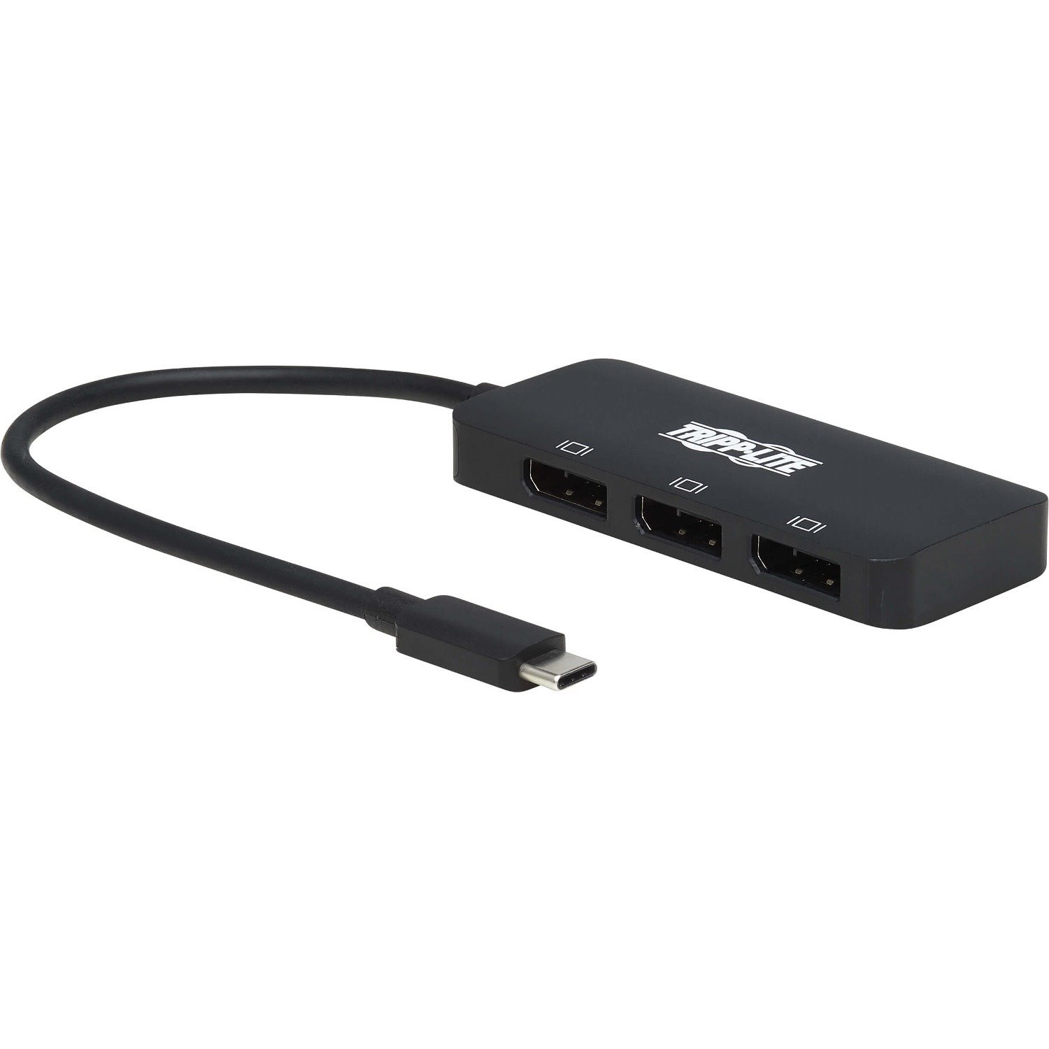Eaton Tripp Lite Series USB-C Adapter, Triple Display - 4K 60 Hz DisplayPort, 8K, HDR, 4:4:4, HDCP 2.2, DP 1.4 Alt Mode, Black