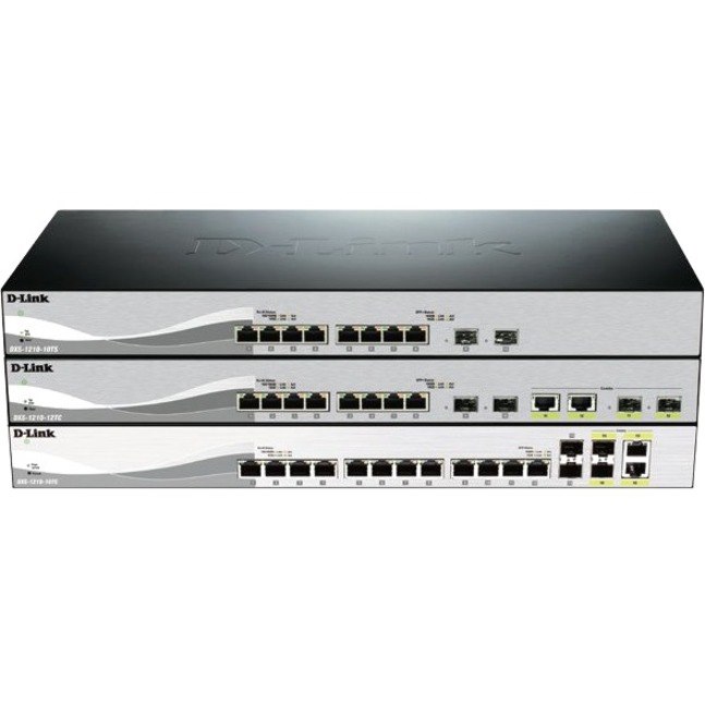D-Link DXS-1210 DXS-1210-16TC 12 Ports Manageable Layer 3 Switch - 10 Gigabit Ethernet - 10GBase-T, 10GBase-LR, 10GBase-SR, 1000Base-SX, 1000Base-LX