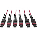 Eaton Tripp Lite Series MTP/MPO Multimode Base-8 Trunk Cable, 24-Strand, 40GB/100GB, 40/100GBASE-SR4, OM4 Plenum-Rated (3xF/3xF), Push/Pull Tab, Magenta, 15 m (49 ft.)