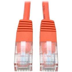 Eaton Tripp Lite Series Cat5e 350 MHz Molded (UTP) Ethernet Cable (RJ45 M/M), PoE - Orange, 14 ft. (4.27 m)