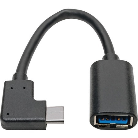 Tripp Lite by Eaton USB-C to USB-A Adapter (M/F), Right-Angle C, USB 3.2 Gen 1 (5 Gbps), Thunderbolt 3 Compatible, 6-in. (15.24 cm)