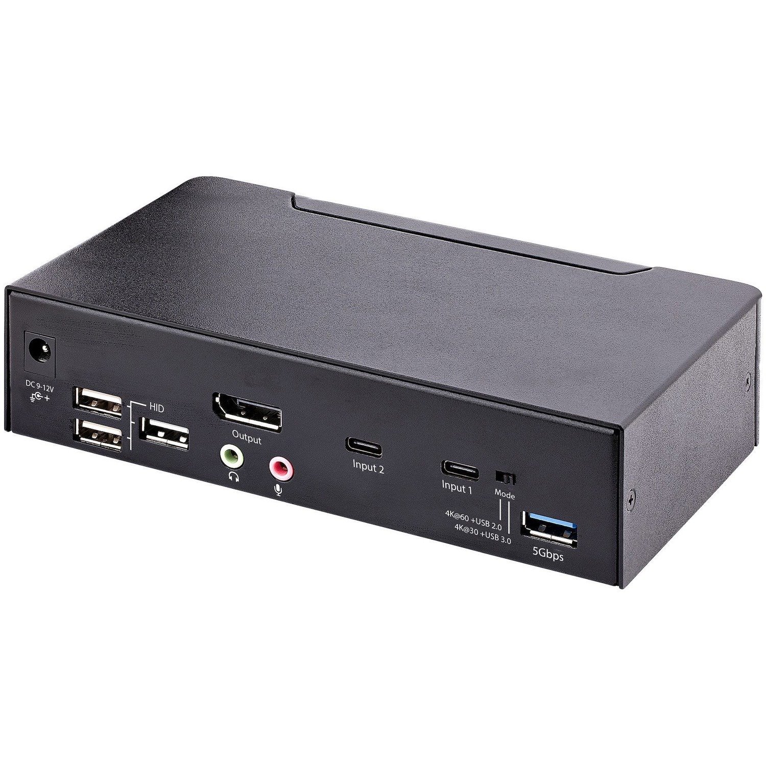 StarTech.com USB-C KVM Switch, 2 Port DisplayPort KVM w/ 4K 60Hz UHD HDR Video, 3.5mm Audio, USB Type-C KVM Switch, 6x USB Hub Ports, Thunderbolt 3/4 Compatible - Hot Key Switching