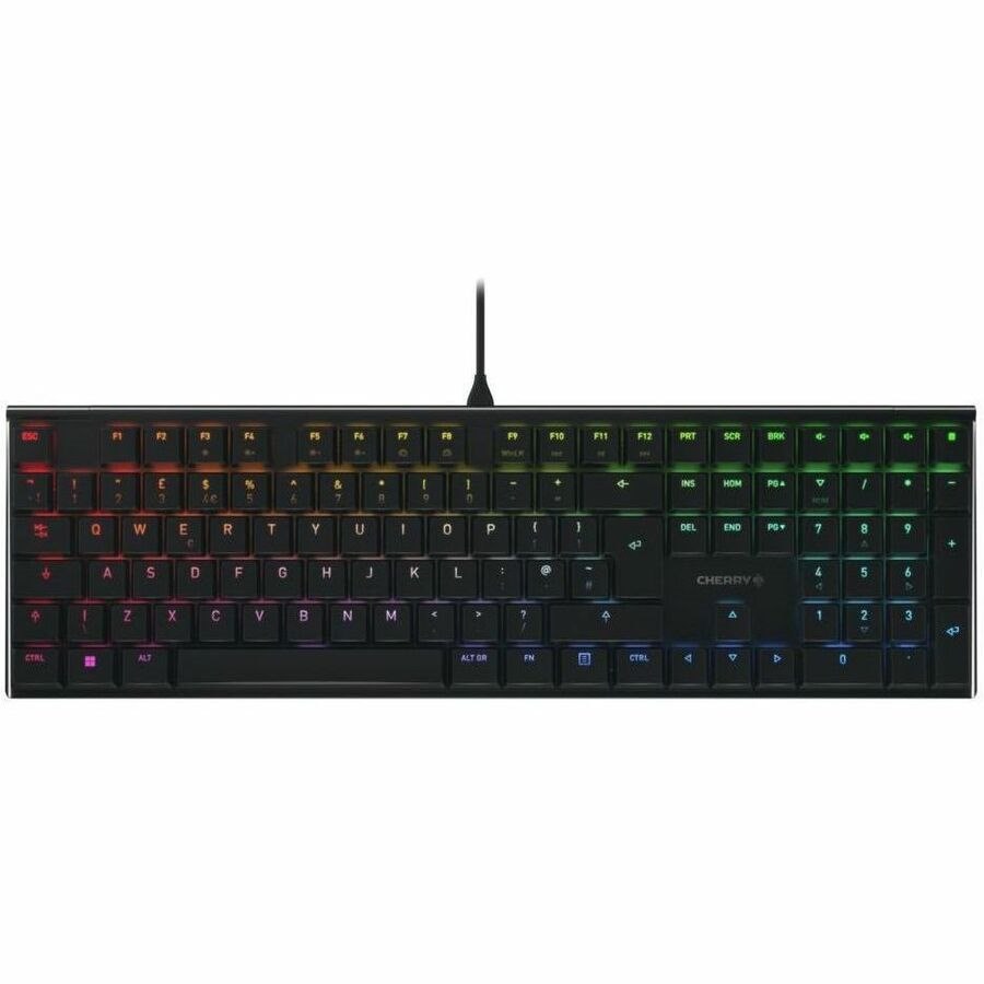 CHERRY MX 10.0N Gaming Keyboard - Cable Connectivity - USB Type A Interface - RGB LED - Black
