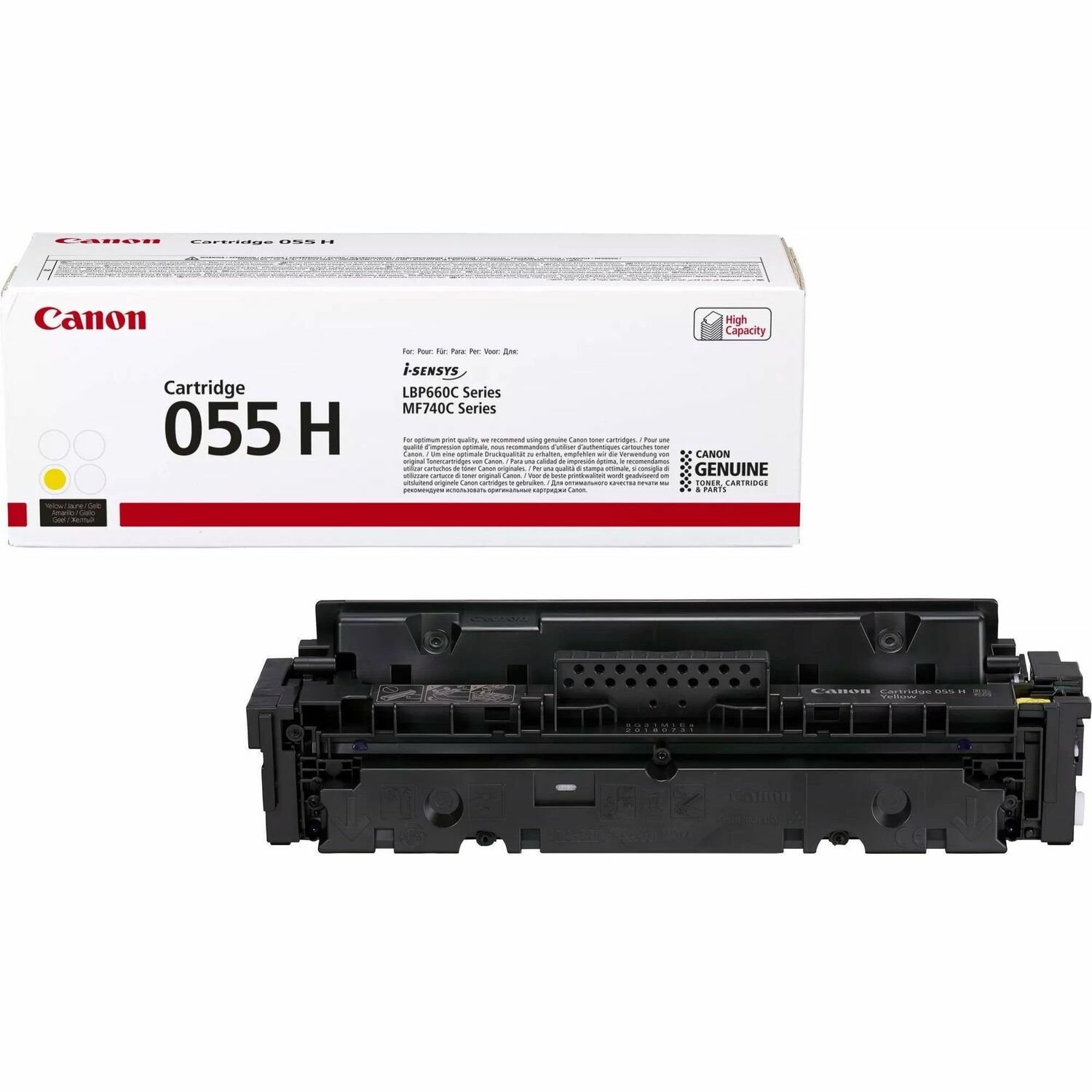 Canon 055H Original Laser Toner Cartridge - Yellow Pack