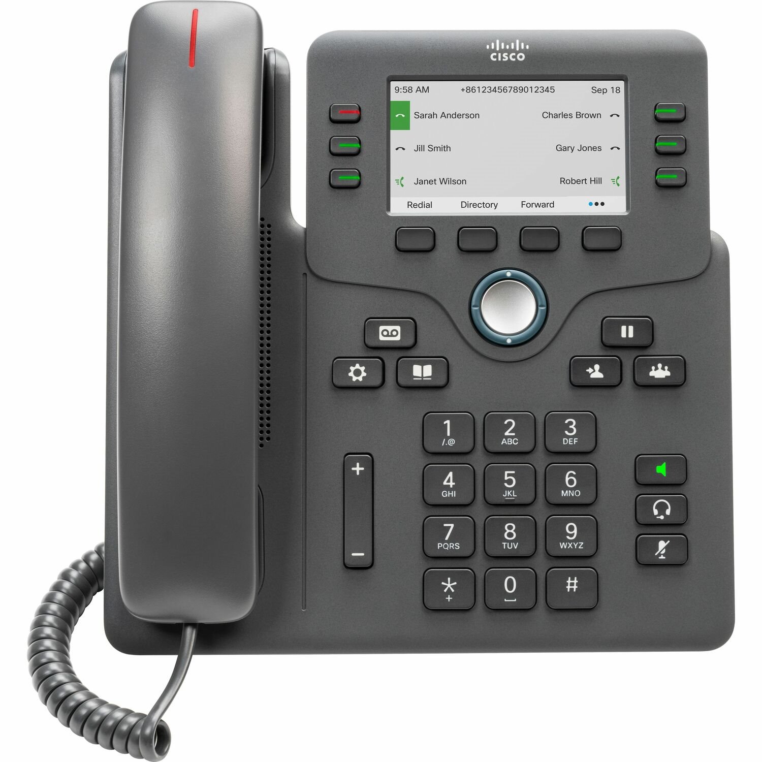 Cisco 6871 IP Phone - Refurbished - Corded - Corded/Cordless - Wi-Fi - Wall Mountable - Charcoal