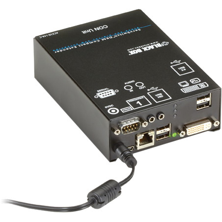 Black Box DKM FX Compact Receiver, CATx, DVI, USB, RS-232, Audio, And USB 2.0 At 36 Mbps