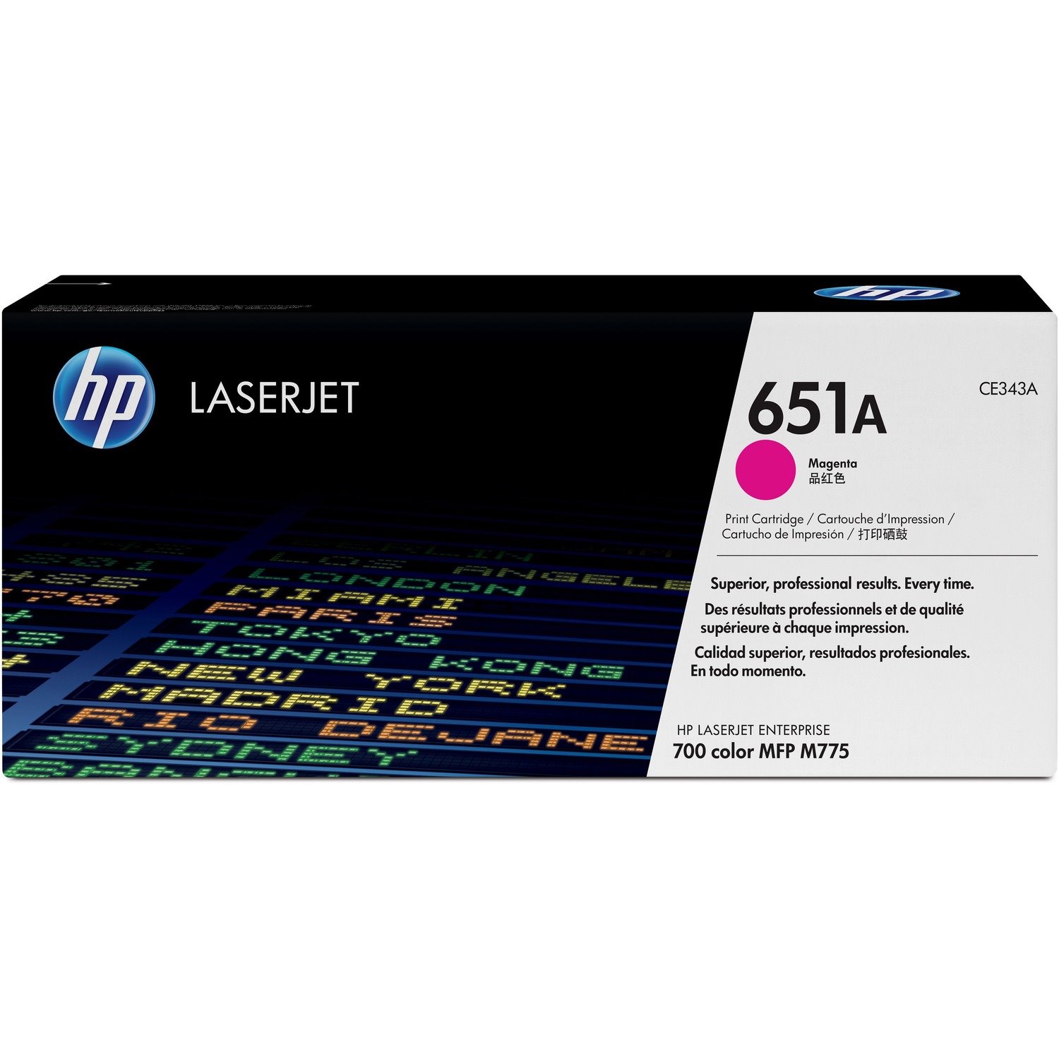 HP 651A (CE343A) Original Laser Toner Cartridge - Single Pack - Magenta - 1 Each