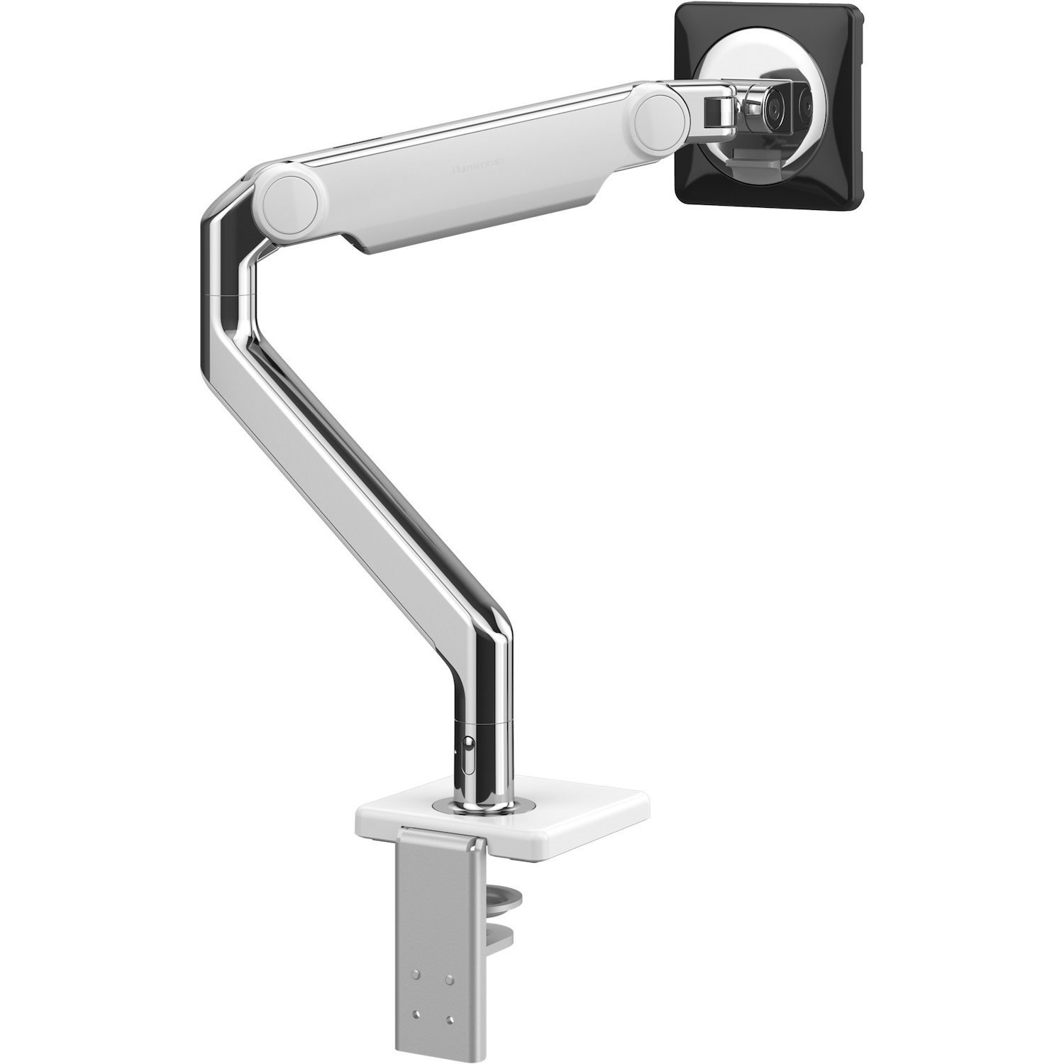 Humanscale M21CMWBTB Clamp Mount for Monitor - Polished Aluminum, White