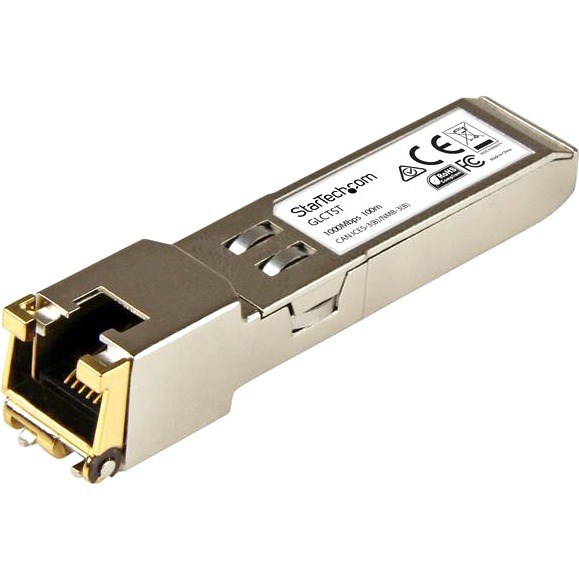 StarTech.com Cisco GLC-T Compatible SFP Module 10 Pack - 1000BASE-T - 1GE Gigabit Ethernet SFP SFP to RJ45 Cat6/Cat5e Transceiver - 100m