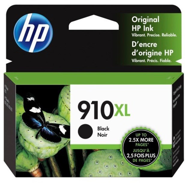 HP 910XL Original High Yield Inkjet Ink Cartridge - Black - 1 Each
