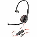 Poly Blackwire 3210 Wired On-ear Mono Headset - Black