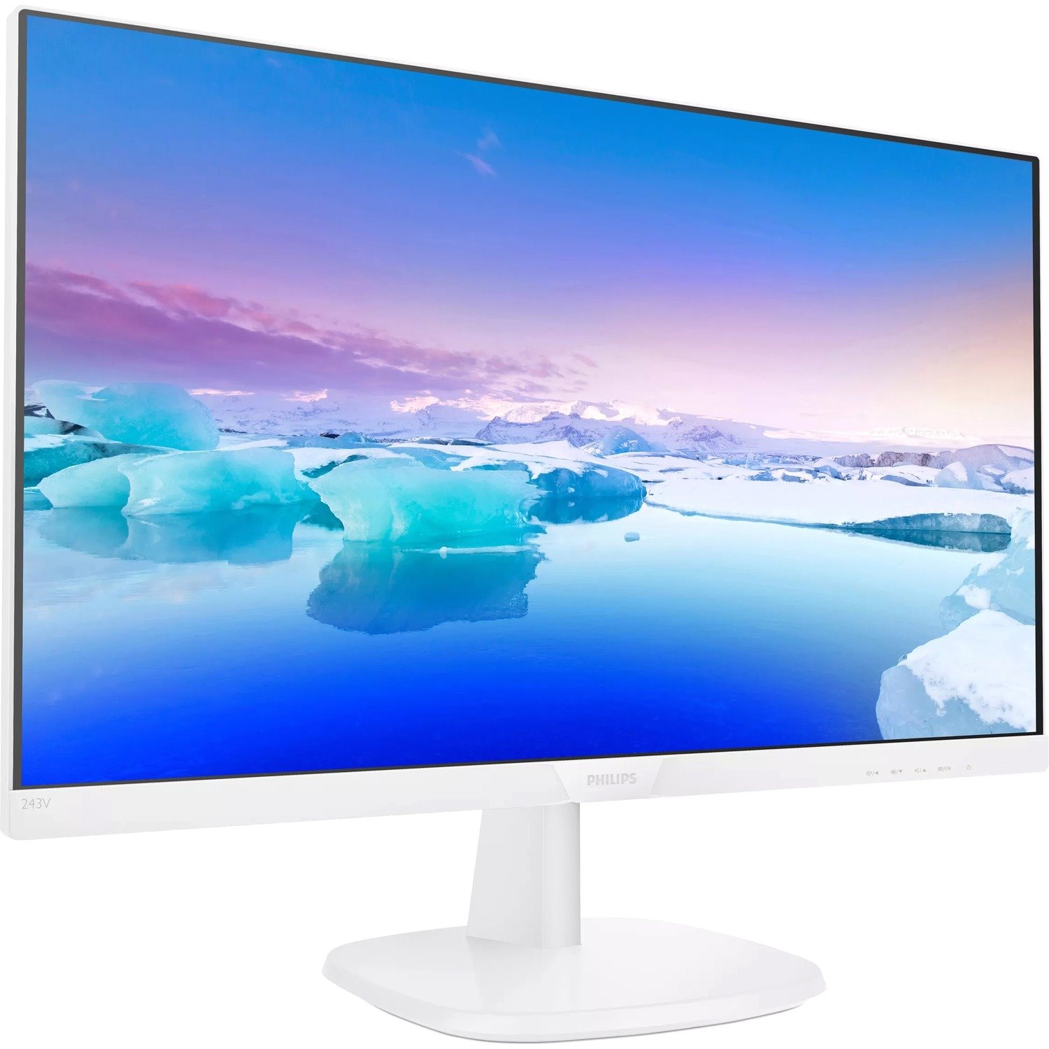 Philips 243V7QDAW 23.8" Full HD WLED LCD Monitor - 16:9 - Textured White
