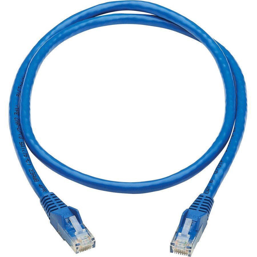 Eaton Tripp Lite Series Cat6 Gigabit Snagless Molded UTP Ethernet Cable (RJ45 M/M), PoE, CMR-LP, Blue, 3 ft. (0.91 m), TAA