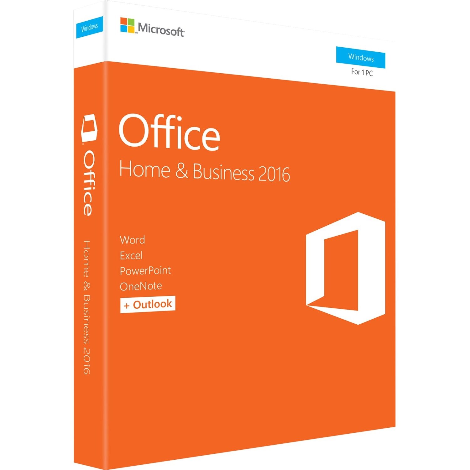 Microsoft Office 2016 Home & Business - 1 PC - Medialess - Word 2016, Excel 2016, PowerPoint 2016, OneNote 2016, and Outlook 2016